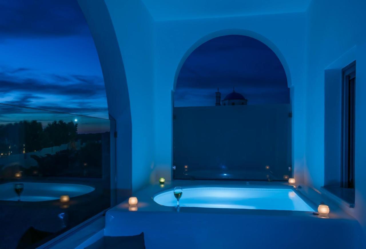 Aspronisi Luxury Villa With Caldera View Megalochori  Exterior photo